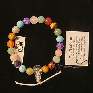 Multi-Color Gemstone Chakra Bracelet